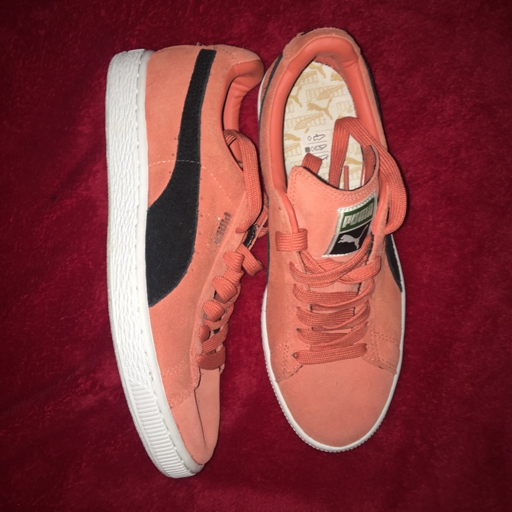 Orange Puma Suedes
